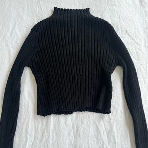 Black Mock neck Long Sleeve